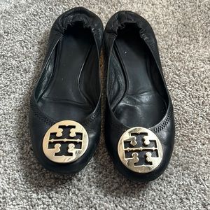 Tory Burch Black Ballet Flats